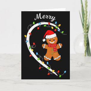 Frohe Weihnachten Lebkuchen-Paar Weihnachts-Pyjama Karte