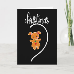 Frohe Weihnachten Lebkuchen-Paar Weihnachts-Pyjama Karte
