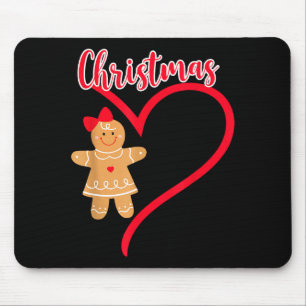 Frohe Weihnachten Lebkuchen-Paar Weihnachts-Pyjama Mousepad