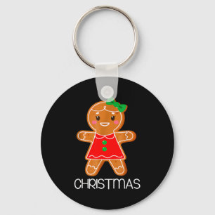 Frohe Weihnachten Lebkuchen-Paar Weihnachtspyjama Schlüsselanhänger