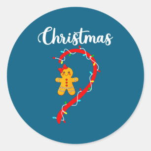 Frohe Weihnachten Lebkuchen-Paare Weihnachten Pyja Runder Aufkleber