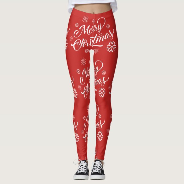 Frohe Weihnachten Leggings (Vorderseite)