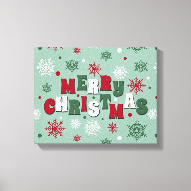 Frohe Weihnachten Leinwanddruck (Vorderseite)
