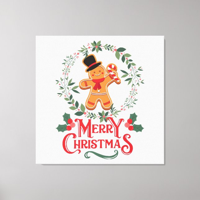 Frohe Weihnachten Leinwanddruck (Vorderseite)
