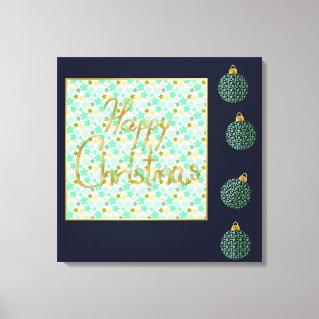Frohe Weihnachten Leinwanddruck (Vorderseite)