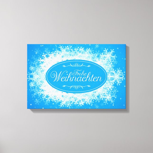 Frohe Weihnachten Leinwanddruck (Vorderseite)