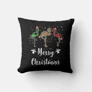 Frohe Weihnachten Leopard Red Green Kariert Flamin Kissen