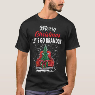 Frohe Weihnachten Let's Go Brandon Red Truck Chris T-Shirt