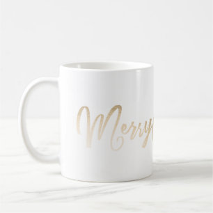 Frohe Weihnachten Lettering Goldfolie Weihnachten Kaffeetasse