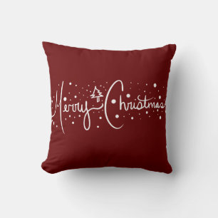 Frohe Weihnachten Lettering und Baby Familie  Kissen