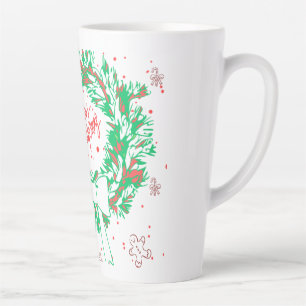 Frohe Weihnachten Lettering und Gingerbread Holida Milchtasse