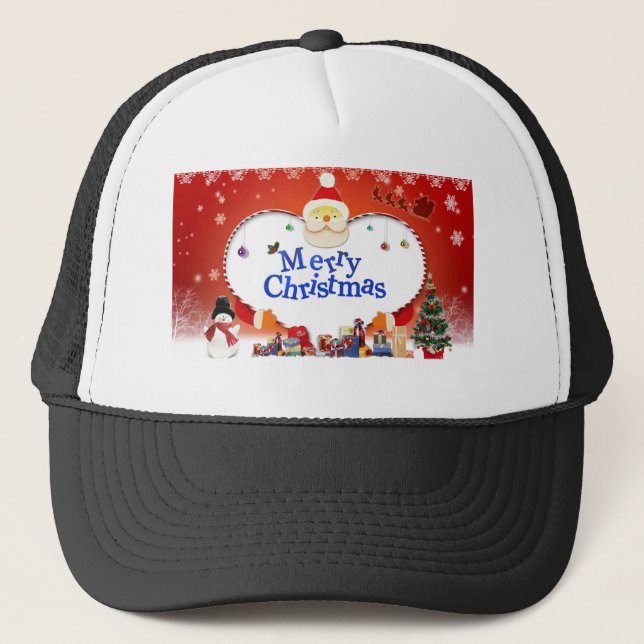 Frohe Weihnachten - Liebe des Weihnachtsmanns Truckerkappe (Vorderseite)