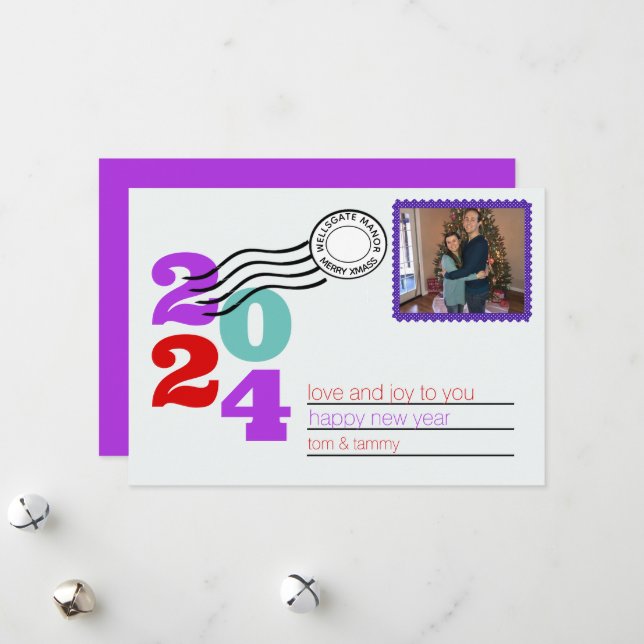 Frohe Weihnachten Liebe & Freude an Ihnen Foto Url (Vorderseite/Rückseite Beispiel)