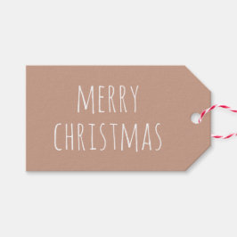 Frohe Weihnachten | Light Terracotta Niedlich Mini Geschenkanhänger