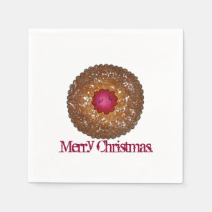 Frohe Weihnachten Linzer Torte Cookie Feiertag Par Serviette
