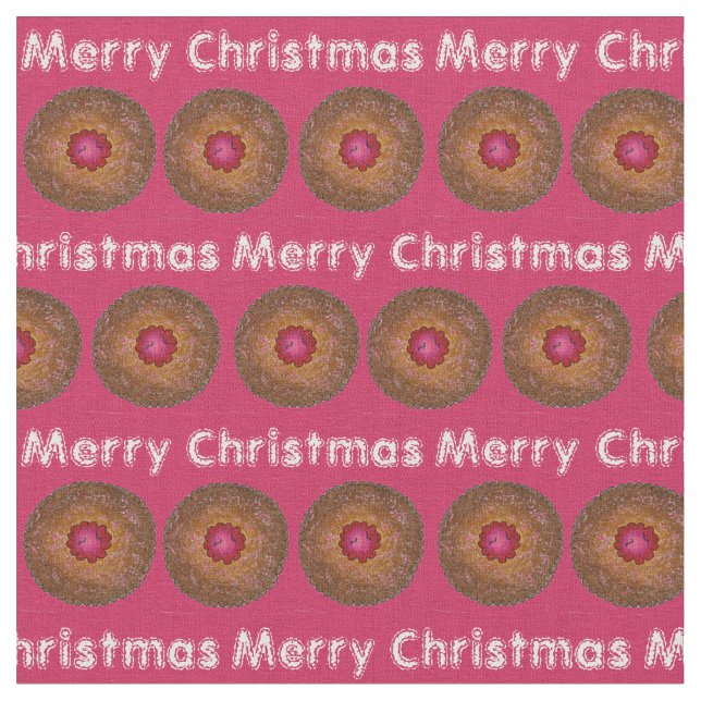 Frohe Weihnachten Linzer Torte Cookie Holiday Back Stoff (Nahaufnahme)