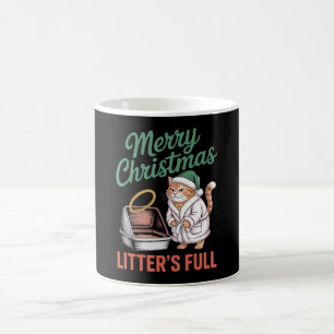 Frohe Weihnachten Litters Voll Katzenstreu Box Xma Kaffeetasse
