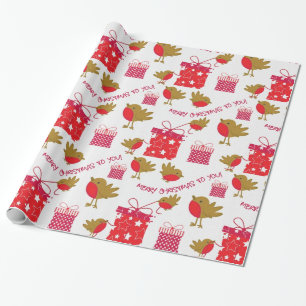 Frohe Weihnachten Little Birdie Geschenkpapier