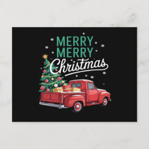 Frohe Weihnachten LKW Familie Essential Postkarte