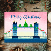 Frohe Weihnachten London Tower Bridge