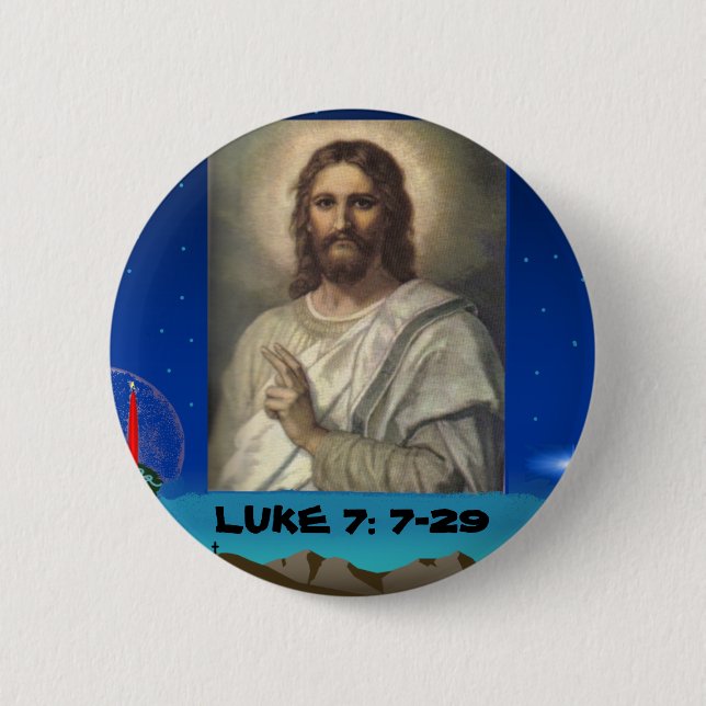 frohe Weihnachten, LUKE-7:7 - 29 Button (Vorderseite)