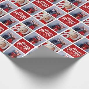 Frohe Weihnachten Lustige Einfache Retro-Typografi Geschenkpapier