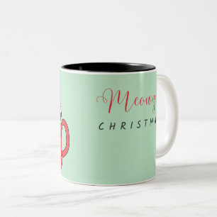 Frohe Weihnachten lustige Katzenkaffee Tasse
