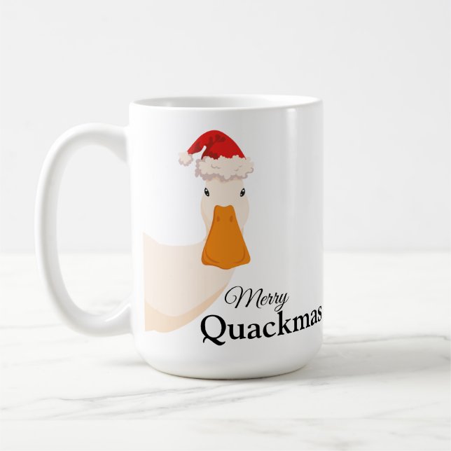Frohe Weihnachten lustigen Spaß niedlich Duck mini Kaffeetasse (Links)