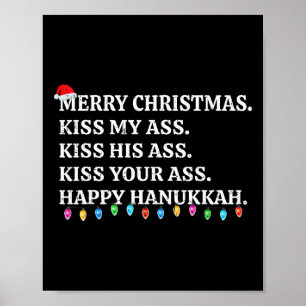 Frohe Weihnachten Lustiger Kuss Mein Xmas Männer U Poster