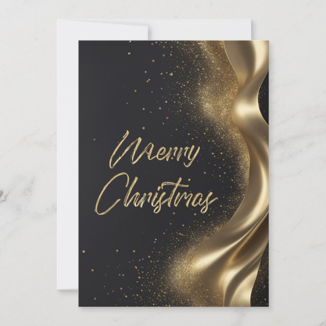 Frohe Weihnachten Luxe Black Gold (Vorderseite)