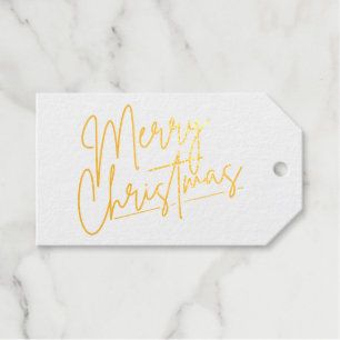 Frohe Weihnachten Luxe Gold Geschenkanhänger