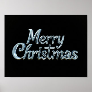 Frohe Weihnachten Luxus-Typografie-Poster Papier H Poster