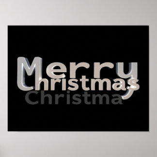 Frohe Weihnachten Luxus-Typografie-Poster Papier H Poster