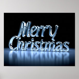 Frohe Weihnachten Luxus-Typografie-Poster Papier H Poster