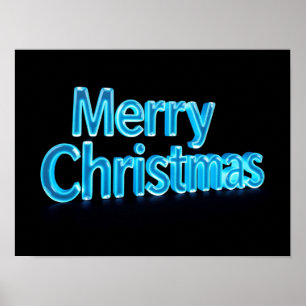 Frohe Weihnachten Luxus-Typografie-Poster Papier H Poster