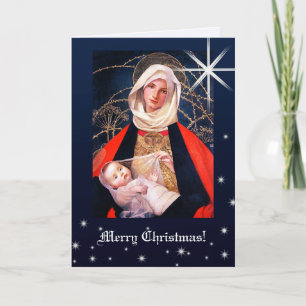 Frohe Weihnachten. Madonna und Kind Weihnachten