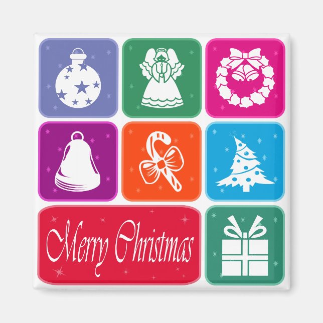 Frohe Weihnachten Magnet (Vorne)