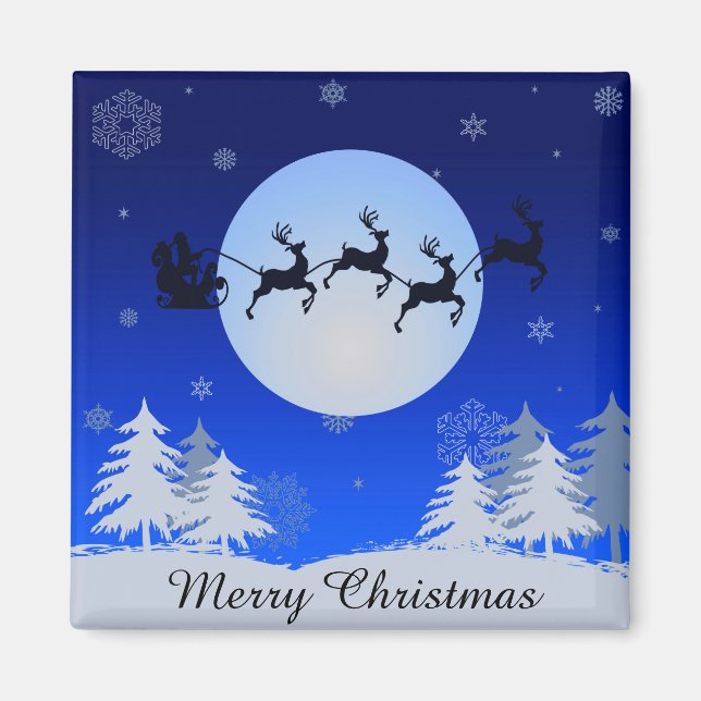 Frohe Weihnachten Magnet (Vorne)