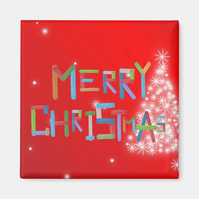 Frohe Weihnachten Magnet (Vorne)