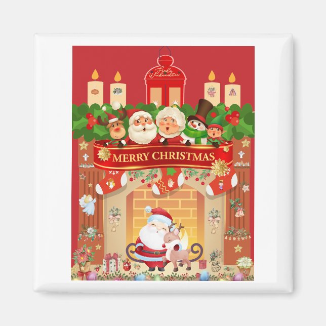 Frohe Weihnachten  Magnet (Vorne)