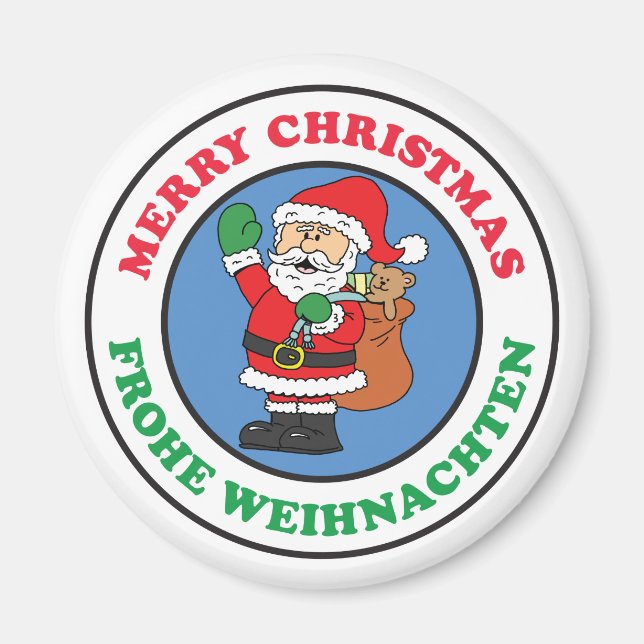 Frohe Weihnachten Magnet (Vorne)