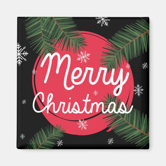 Frohe Weihnachten Magnet (Vorne)