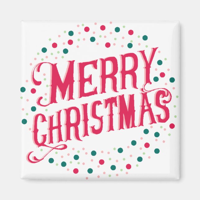 Frohe Weihnachten Magnet (Vorne)