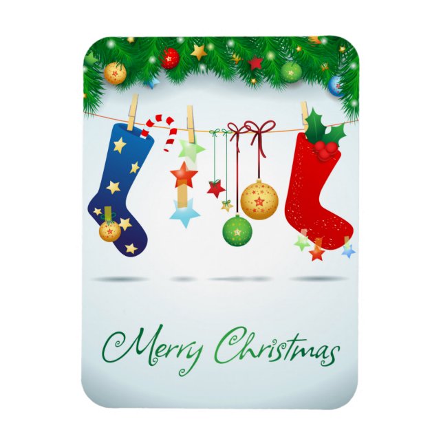 Frohe Weihnachten Magnet (Vertikal)