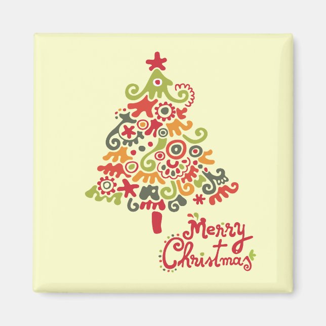 Frohe Weihnachten Magnet (Vorne)