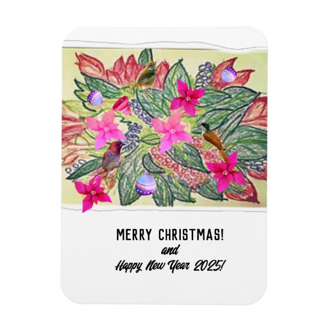 Frohe Weihnachten! Magnet (Vertikal)