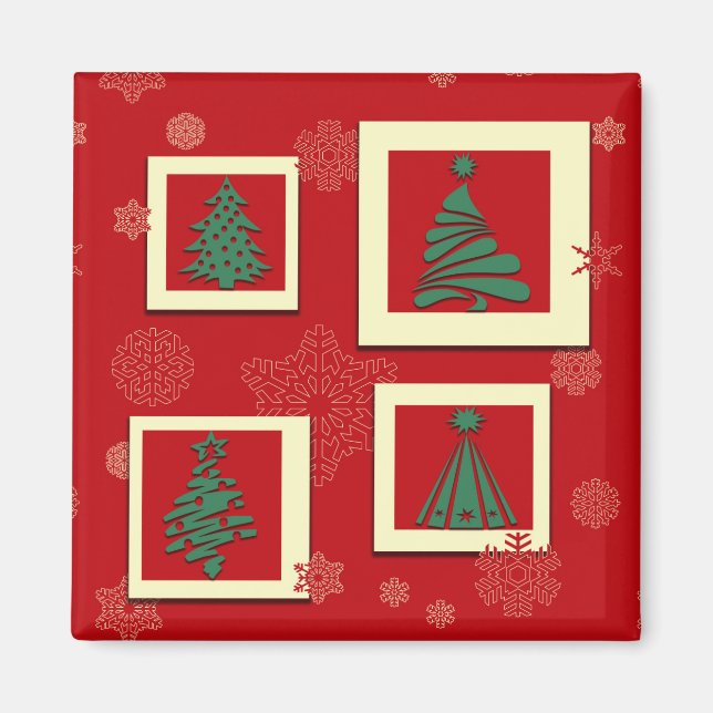 Frohe Weihnachten Magnet (Vorne)