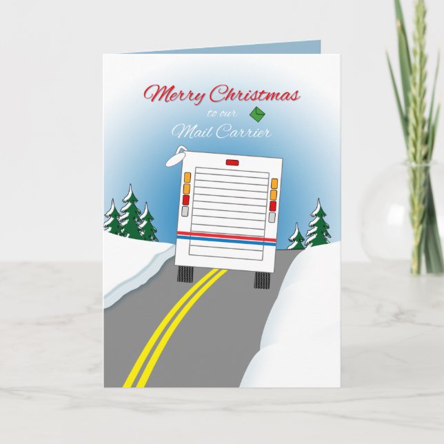 Frohe Weihnachten Mailtruck für Briefträger (Vorderseite)
