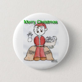 Frohe Weihnachten Manga Button