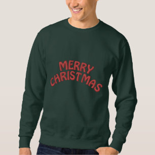 Frohe Weihnachten Männer Besticktes Sweatshirt